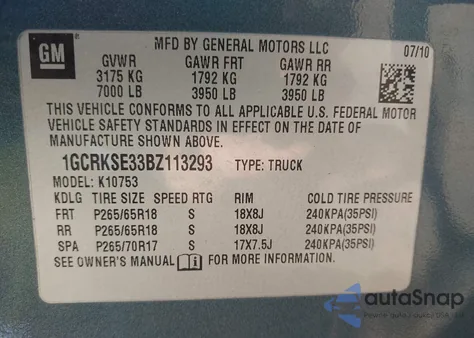 2011 Chevrolet Silverado 1500 Lt from USA, damaged, VIN 1GCRKSE33BZ113293